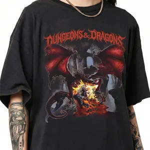 [Sale Up To 43%] Dungeons & Dragons Graphic Tee, Comfort Colors Vintage Style Shirt, Retro Gaming Apparel
