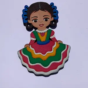 Mexico Tapatía Jalisco Wooden Magnet Fridge