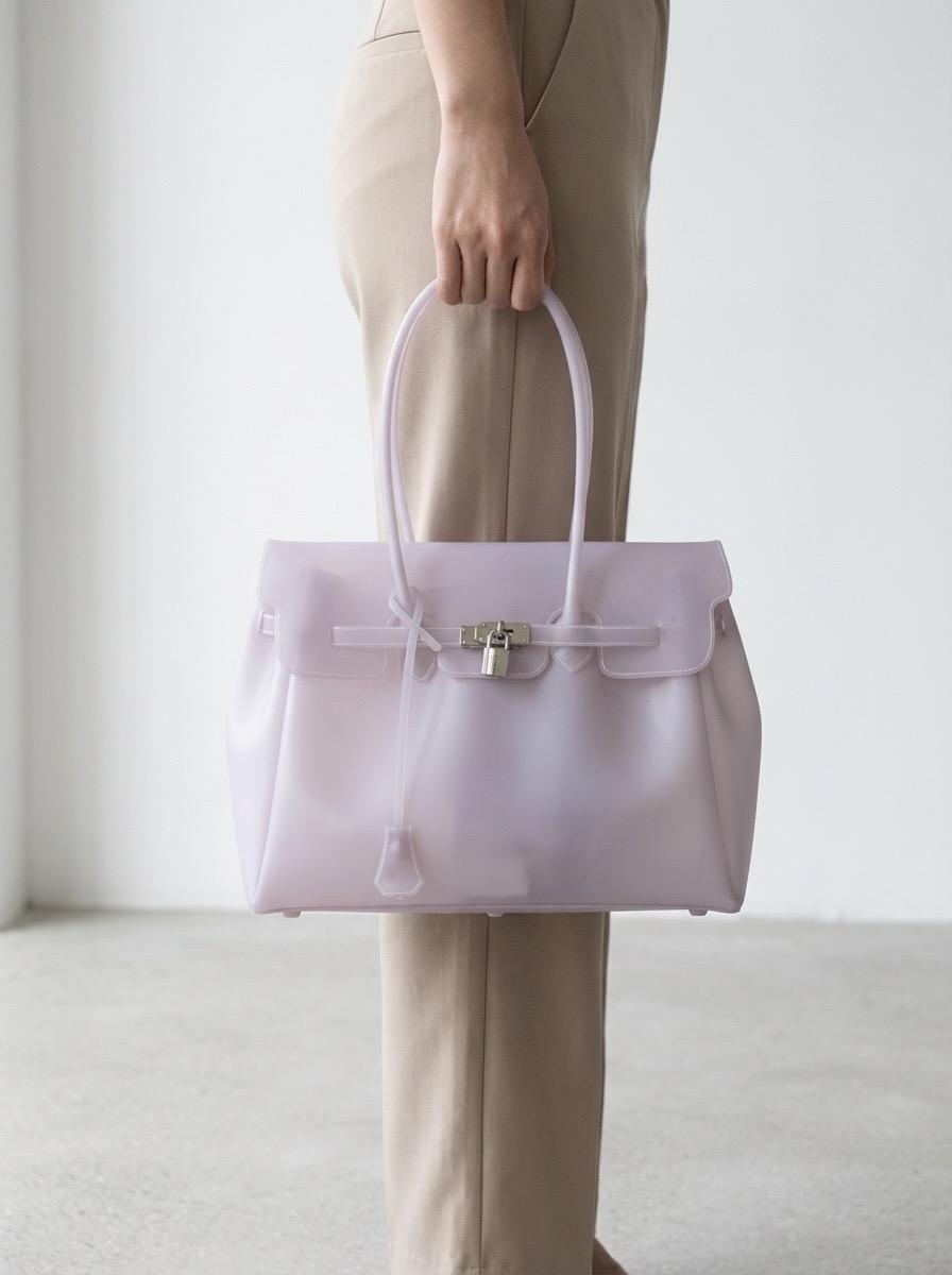 Handbag, TPU transparent jelly bag, shoulder bag, tote bag.