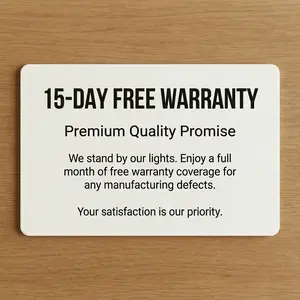 Official 15-Day Warranty Card for Lighting Decor