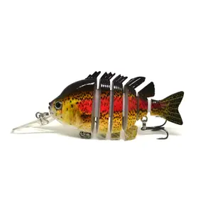 3" Lifelike Hard Fishing Bait – Multi-Jointed Swimbait with Sharp Hooks for Bass & Trout