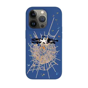Cool punk hip-hop style spider web phone case - compatible with iPhone 12, 13, 14, 15, 16 and 17