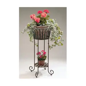 Deer Park D68 PL202X Solera 21 In. All-Metal Freestanding Vertical Planter Stand, Decorative Indoor Outdoor Garden Plant Stand, Vertical Planter Stands, All-Metal Stands