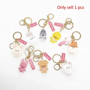 1 Piece,Skz Kpop Keychain, Cute Cartoon Anime Key Chain,Bag Charm, Car Home Decor, Fashion Accessory, Hwanghyun Felix Bangchan Changbin Han Seungmin in Leehnow, Birthday Gift,Celebrity Merchandise