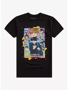 Go For It, Nakamura-Kun!! Poster T-Shirt | Anime Manga Graphic Tee | Retro Japanese Streetwear Shirt | Unisex Cotton Fan Gift
