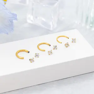 Adjustable Crystal Nose Ring (Single Piece) - Trendy Nose Hoop Jewelry for Daily Styling - Cute Nose Piercing Accessory for Fashion Enthusiasts - Versatile Nose Ring for Casual & Chic Looks
