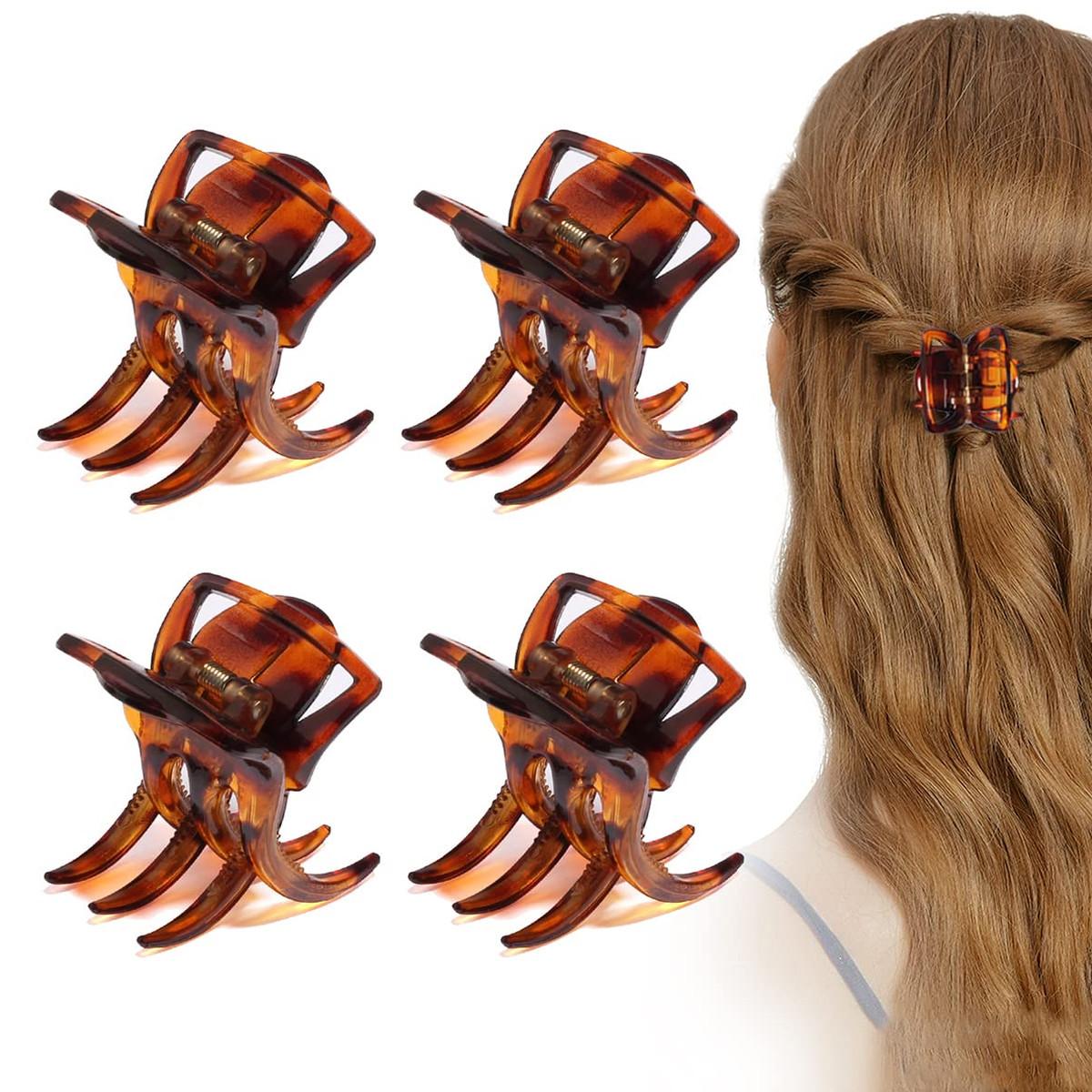 6PCS Hair Claw Clips, Small Jaw Clips for Thick & Medium Hair, Non-Slip Hair Clips for Women Daily Styling