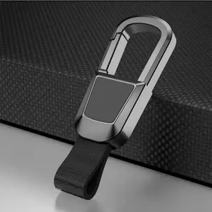 Personalized Keychain Alloy Leather Car Key Ring, Customizable Key Fob, Durable Metal & Soft Material, Perfect Gift Idea