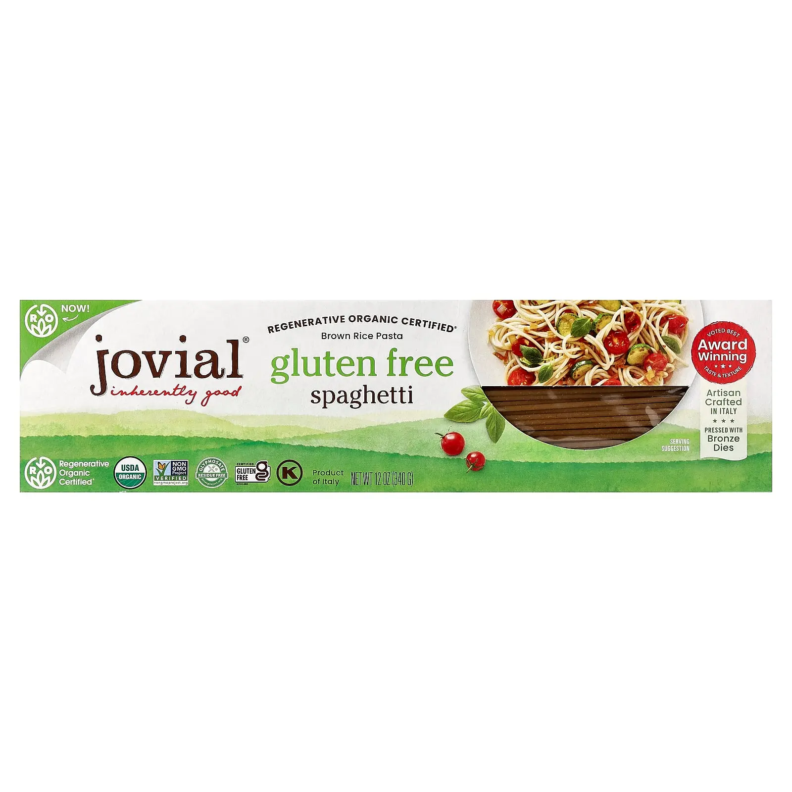 Jovial Organic Brown Rice Pasta, Spaghetti, 12 oz (340 g)