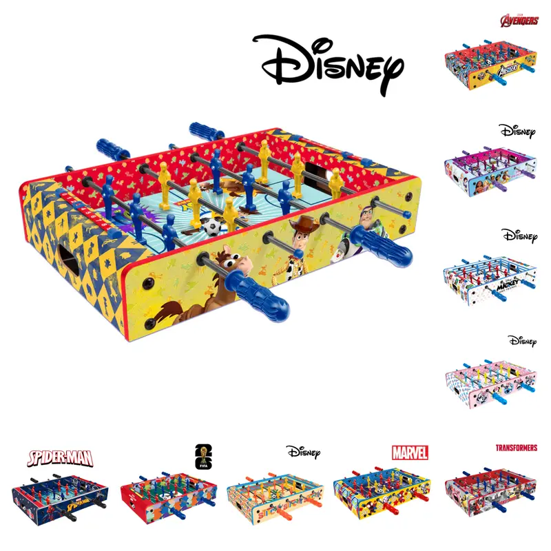 World Tech Toys Officially Licensed Tabletop Foosball Game – Toy Story,FIFA World Cup, Spider-Man, Spidey and His Amazing Friends, Stitch, Disney Princess, Transformers, Mickey Mouse, Minnie Mouse & Avengers Family Game for Kids