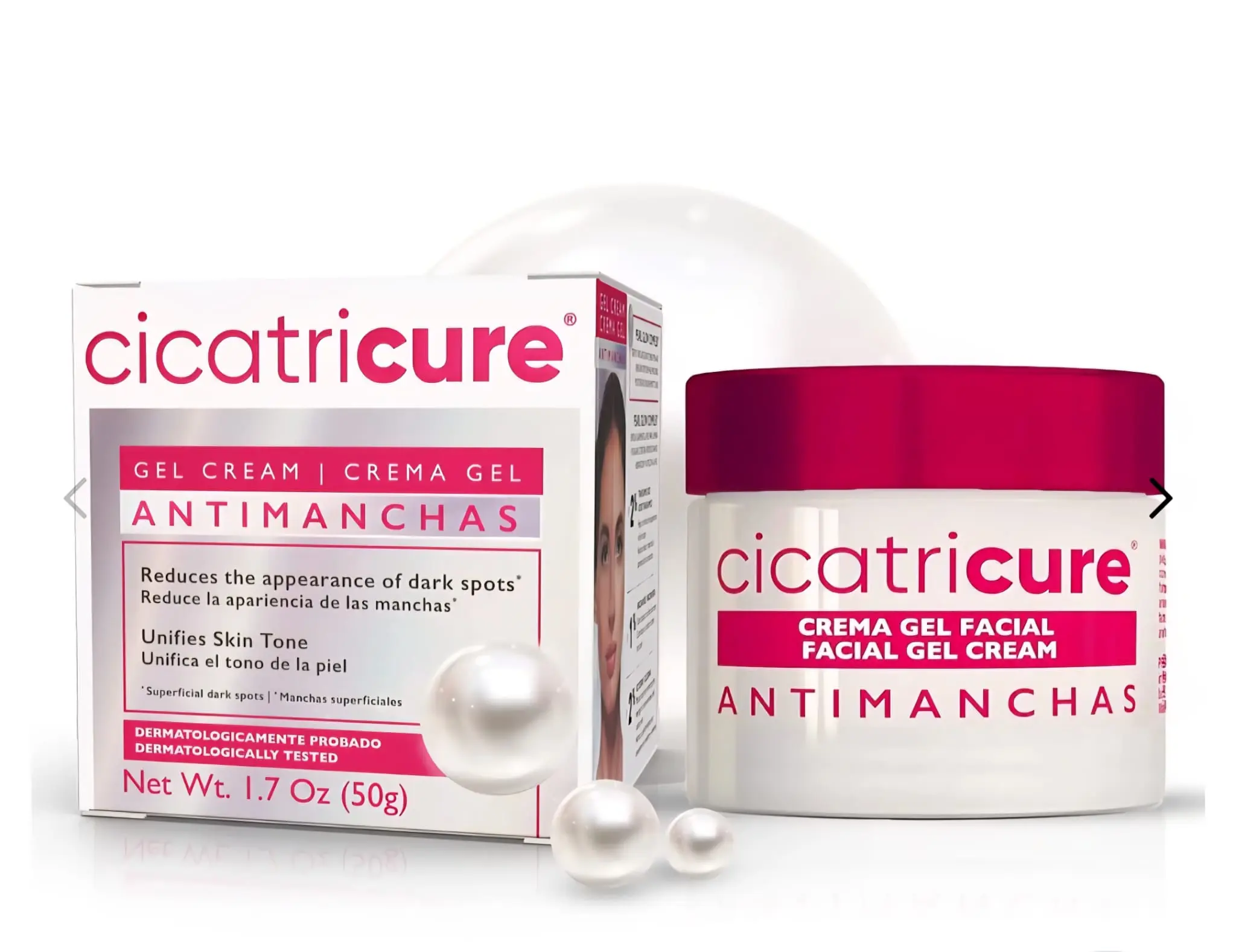Cicatricure Antimanchas Brightening Face Moisturizer Gel Cream - 1.7 oz Gentle Skincare, Reduces Dark Spots & Patches, Boosts Natural Skin Glow, Hydrating - 1 Pack