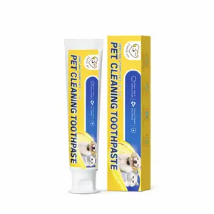 Cassiel Pet-Pet Cleaning Toothpaste Probiotic Pet Toothpaste Freshens Breath Removes Tartar and Stains Natural Oral Care Safe to Ingest Gentle and Effective Suitable for Cats and Dogs Includes a Toothbrush Head Cover 120g per piece
