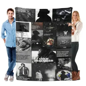 Rod Wave Blanket Throw for Fans | Soft Patchwork Polyester, Cozy All Seasons Gift & Bedroom Decor