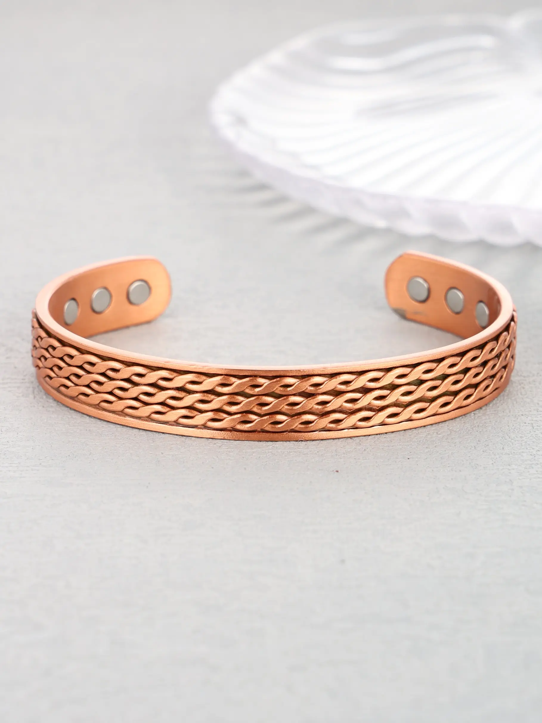 Handmade Pure Copper, Elegant Twisted Design, Unisex Adjustable Jewelry Gift, Street Style, All Seasons, Copper Bracelets, Copper Metal Bracelet