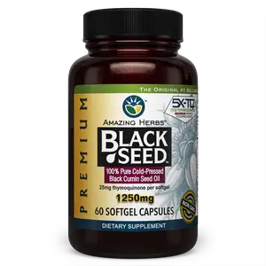 Premium Black Seed Oil Softgels (1250mg), 60 ct, Health, Wellness, Supplements, Immunity