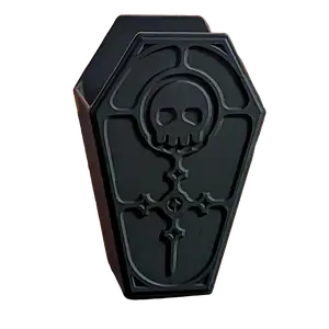 Coffin-Shaped Gothic Home Organizer, ABS Plastic Decorative Storage Box with Deep Well for Vanity Makeup Products, The Shadowed Craft Themed Home Supply