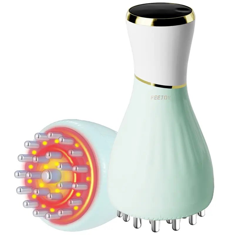 FEEJOY Handheld Full Body Comfort Massager with Heat Vibration 4 Modes 12 Levels Adjustable Intensity Multi-Mode Relaxing Tool for Self-Care