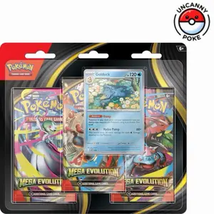 Mega Evolution 3-pack blister, Golduck, Pokemon, promo
