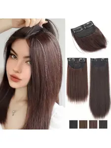 Clip-In Hair Extensions for Volume - Instant with Invisible Short Straight Synthetic Hair Patches, Synthetic Hairpieces, Looking Volume Enhancer for Thinning Hair, &, Easy Clip-On (No Glue/)