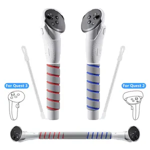 3 in 1 Gorilla Tag Long Arms for Quest 2/3/3S,Beat Saber Handles Attachment/Golf Club Extension Grips for VR sticks Controller Accessories Smartphone Game Oculus