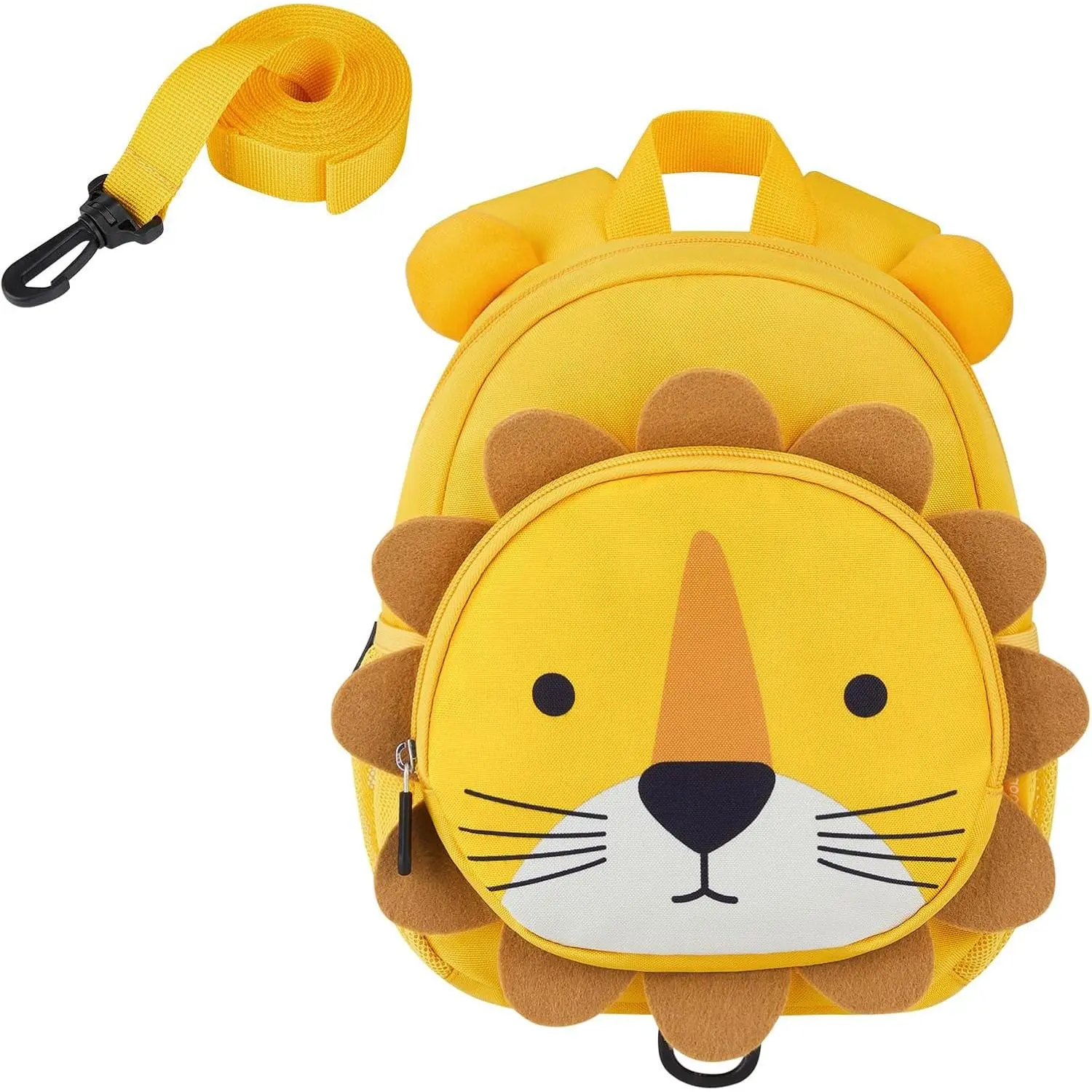 BY-043  Toddler Backpack for Girls 2-4 Neoprene Backpack with Kids Leash, 3D Cartoon Preschool Kindergarten Bookbag for Pre-k, Mermaid