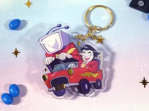 Spamton and Tenna acrylic keychain in Deltarune