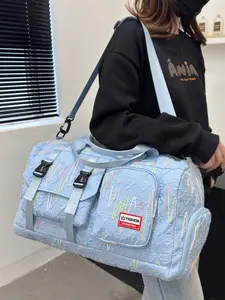 New Fashion Casual Sporty Cute Trendy Short Trip Bag, Large Capacity Lightweight Handbag, Dry Wet Separation Gym Travel Luggage, Fashionable Duffel Bag, Travel Bags, Lightweight Outing Bag