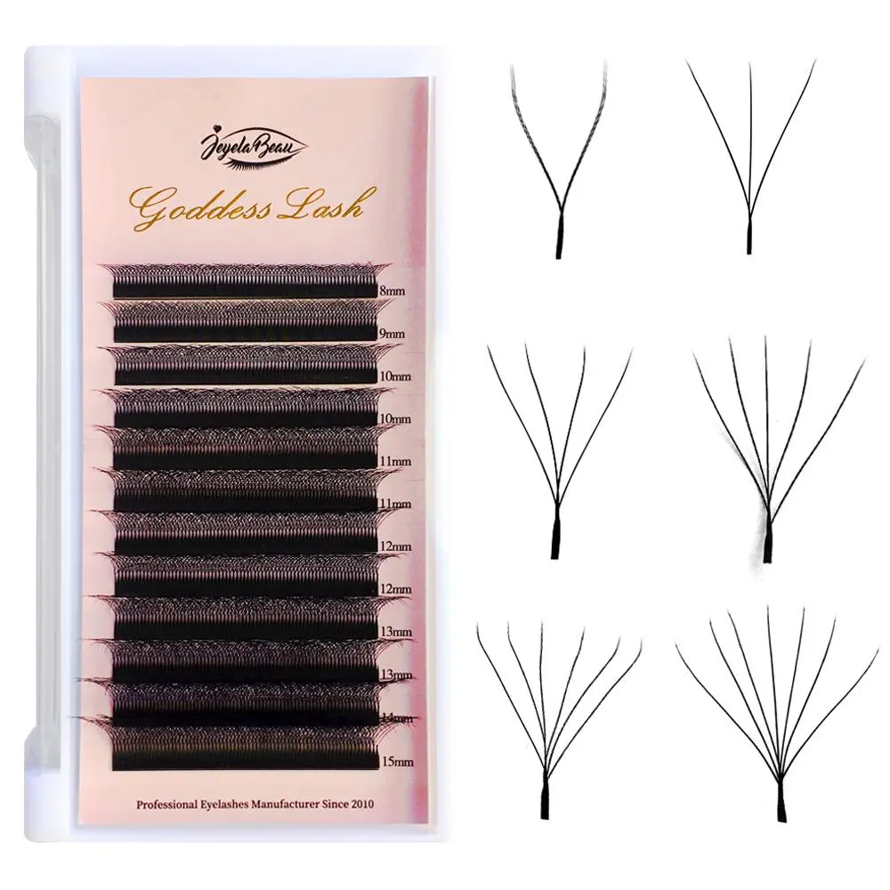Goddess W Shaped Bloom 3D 4D 5D 6D 7D 8D Automatic Flowering Premade Fans Eyelashes Extensions Natural Soft YY Individual Lashes 2026 New