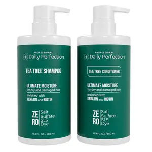 (dp) Tea Tree Shampoo & Conditioner – Hydrate, Soothe & Refresh Dry Scalp and Hair – Clean, Salon-Grade Formula with Biotin + Keratin
