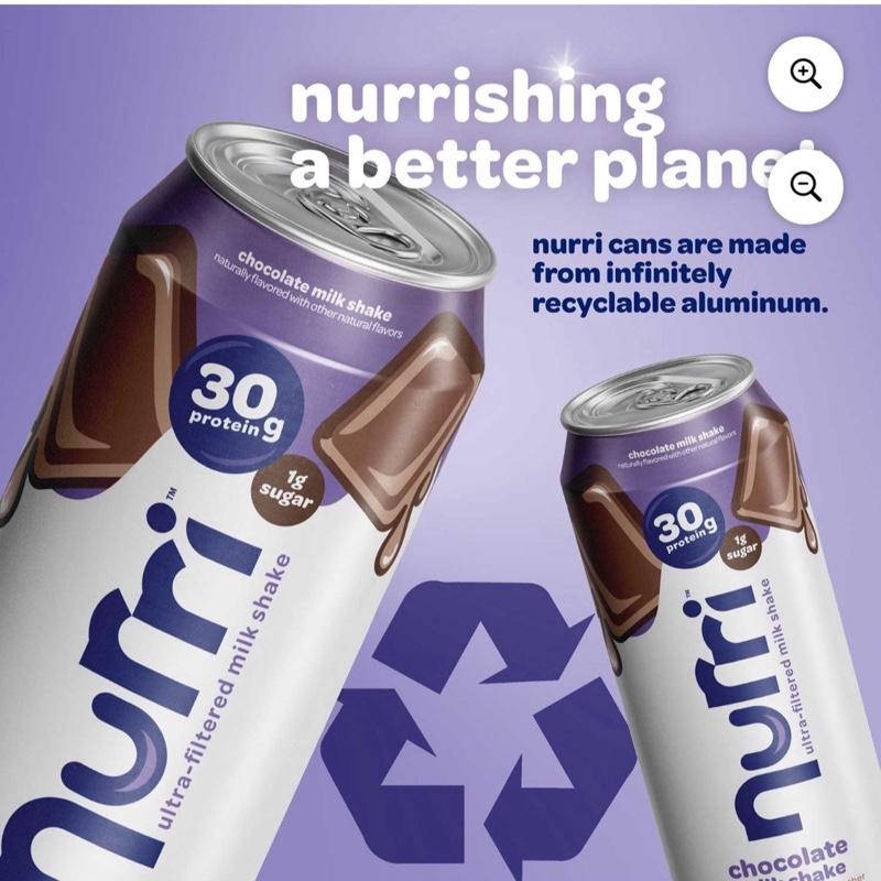 Nurri 30g Strawberry, Vanilla & Chocolate Low Sugar Ultra-Filtered Milkshake 11 fl. oz., 12 pk. High Protein Shake Beverage Flavor Low, Meal Replacement