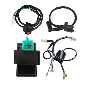 5 Pin CDI Box with Engine Wiring Harness, Kill Switch, Ignition Coil for 50cc 70cc 90cc 110cc 125cc 140cc 160cc Pit Dirt Bike Quad ATV Go Kart Dune Buggy Motorcycle SSR SDG YCF Lifan Taotao Coolster