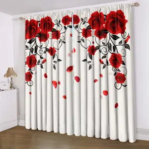 Fashionable Digital Print Privacy Curtain, Multiple Sizes Available, Easy Installation, Light Filtering, All-Season Decor