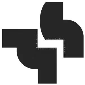 Hair Design Card with Graduation Scale, 2 Counts/set Reusable Hair Trimming Card, Professional Heatless Styling Tool for Men & Women