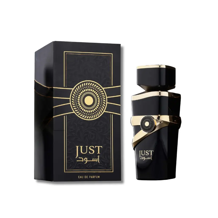 Fragrance World Just Aswad Eau de Parfum, Women's Amber Woody Fragrance with Warm Spicy and Balsamic Notes, 3.4 fl oz EDP Spray for Adults, Aromatic Perfume, Captivating Fragrance