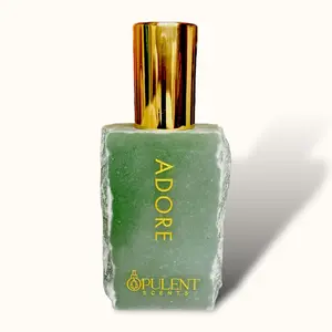 ADORE with Green Aventurine Crystal Energy Unisex Perfume - Heart Chakra Healing with Natural Stone & Ayurvedic Aromatherapy