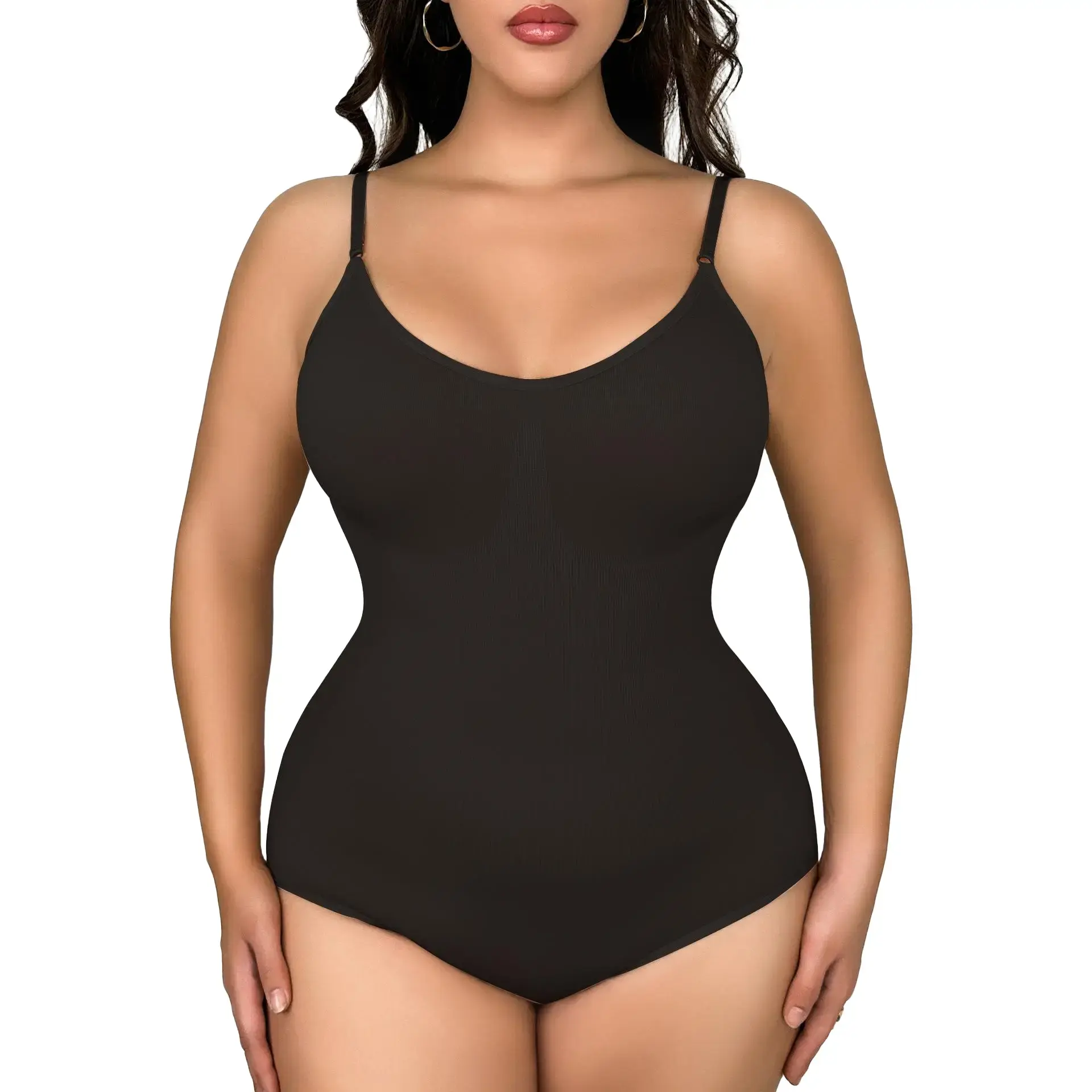 BetterTee Bodysuit for Women Tummy Control Shapewear Seamless Sculpting Thong Body Shaper Tank Top Compression Fabric