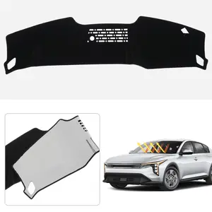 Canvcle Custom Fit Anti-Glare Dashboard Cover for 2025-2026 Kia K4 Left Hand Drive, Polyester Non-Slip Dash Mat, Sun Shade Windshield Anti-Glare, Automotive Interior Protection Accessories