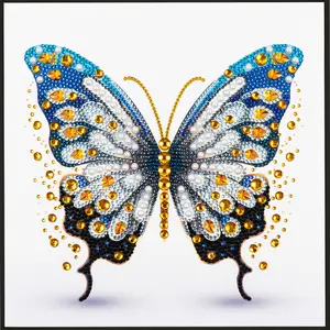Diamond Painting Kits for Adults Butterfly 3D Partial Round Drill Special Shape Gem Art Kits 13.8x13.8in Bead Crafts for Home Decor Canvas Acrylic