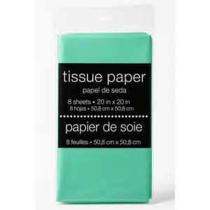 Festive Green Tissue Paper - 8 Sheets
