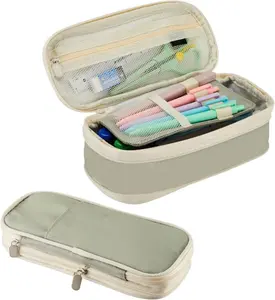 Pencil Case, Large Capacity Aesthetic Pencil Cases with Durable Zipper, Big Stationery Pencil Pouch for Women and Men, Pencil Organizer Bag.