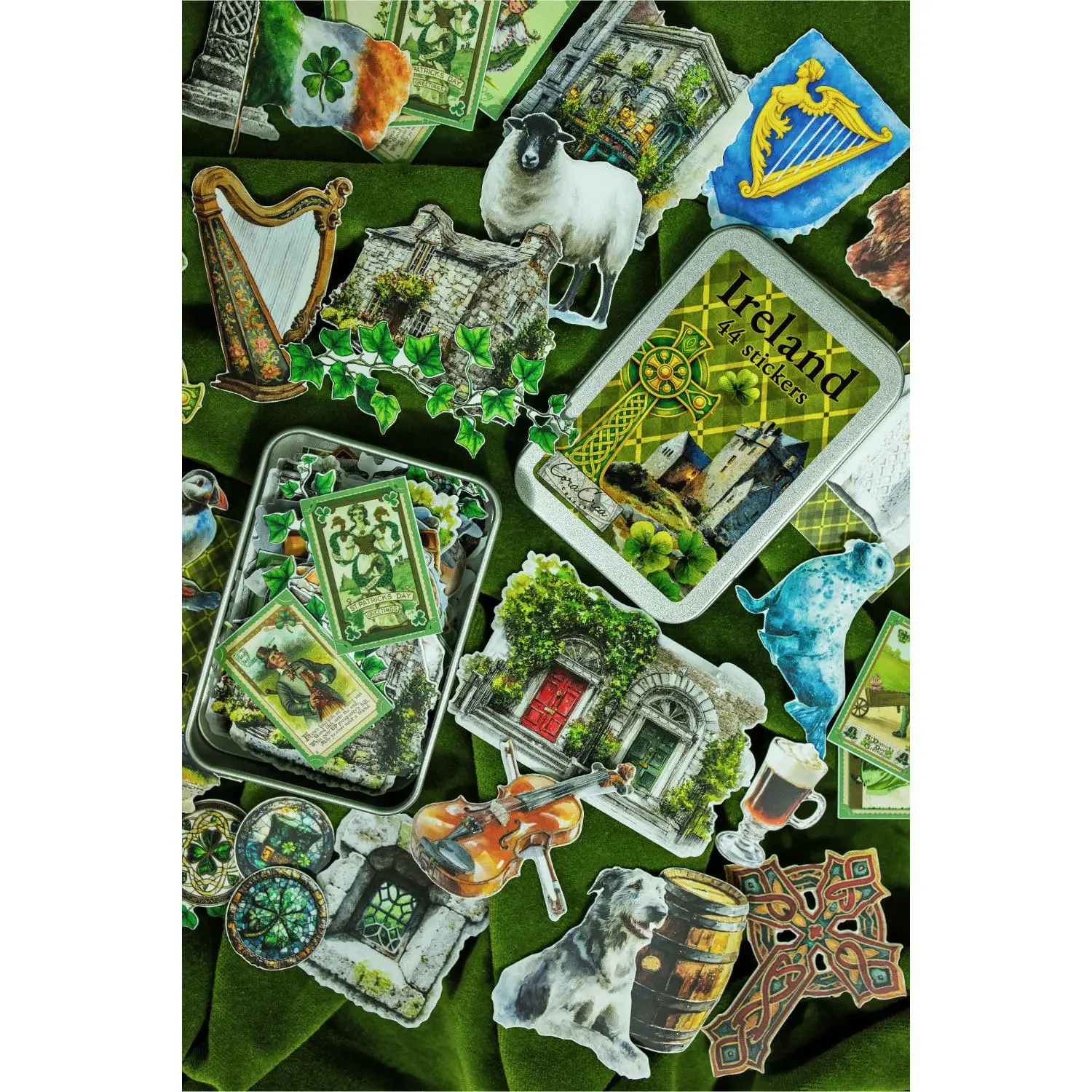 Symbols of Ireland Sticker Tin Box