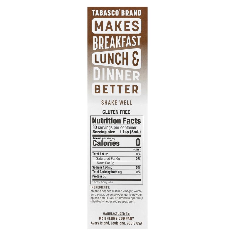 Tabasco Chipotle, Smoked, 5 fl oz (148 ml)