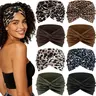8pcs women's Bohemian leopard print headband, multiple color combinations, fashionable retro headband, yoga, running sweatband, daily casual wear, Fashion Headbands