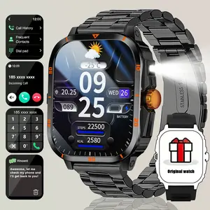 Smart Watch with LED Light | Wireless Call/Dial + Multi-Sports Modes | Call Alerts + Custom Wallpaper | iOS & Android Compatible | Multifunctional Smartwatch