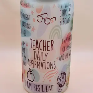 16oz teacher motivation frosted cup