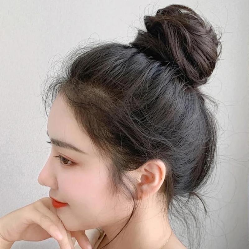 10 PCS Hair Bun Maker for Women and 12 Black Hair Ties Lazy Hair Curler Bun Clips Easy Magic Snap Roll Sponge Bun Donut Hair Maker for Women With Hair Ties Haircare Heatless