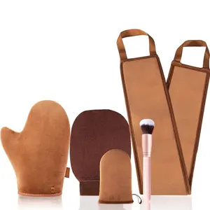5 pack self tan Mitt applicator kit, Self Tanning Mitt applicator, sunless tanning glove for self tan mit (Brown) Skincare Sunscreen