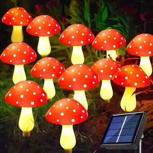 8/12/20 Piece Solar Mushroom Lights, Outdoor Stake Lights with 8 Lighting Modes, Perfect Decorative Lights for Garden and Lawn, Outdoor Landscape Lights