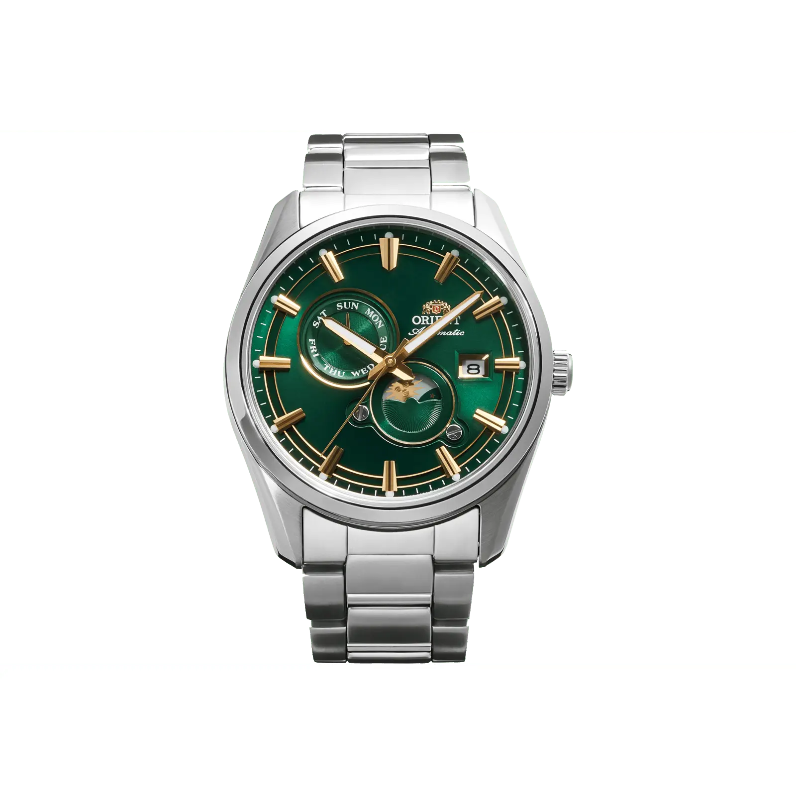 Orient Stretto Day & Night | Automatic / Hand-Winding | 41.5 mm Dress Watch | Sapphire Crystal | Green Dial, RA-AK0314E30B