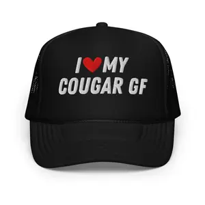 I Love My Cougar GF Foam Trucker Hat White
